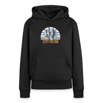 Zypern - Frauen Premium Bio Hoodie - Schwarz - Vorne - Julia (174cm)