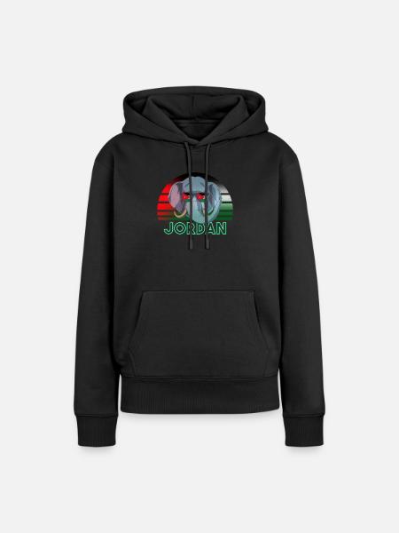 Jordanien - Frauen Premium Bio Hoodie - Schwarz