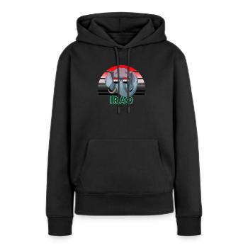 Irak - Sweat à capuche Premium bio Femme - noir - Devant - Julia (174cm)