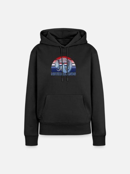 Niederlande - Frauen Premium Bio Hoodie - Schwarz