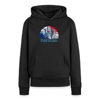 Panama - Sweat à capuche Premium bio Femme - noir - Devant - Julia (174cm)