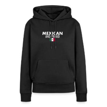 Mexicain et fier drapeau mexicain mexicain - Sweat à capuche Premium bio Femme - noir - Devant - Julia (174cm)