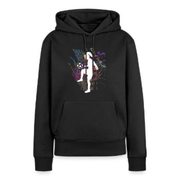 Football Women's Football Silhouette Footballer - Women’s Premium Organic Hoodie - black - Front - Julia (174cm)