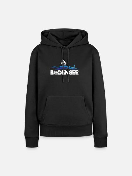 Bodensee Urlaub Segeln Segelschiff Segelboot - Frauen Premium Bio Hoodie - Schwarz