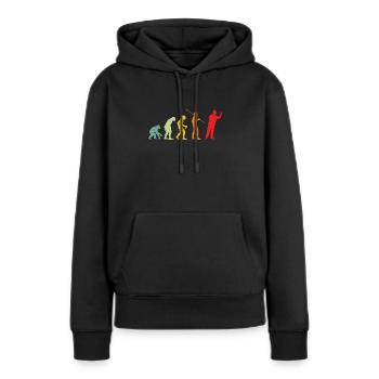 Dart Evolution Dartspieler Darts Spielen Darten - Frauen Premium Bio Hoodie - Schwarz - Vorne - Julia (174cm)
