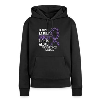 Cancer cancer du pancréas - Sweat à capuche Premium bio Femme - noir - Devant - Julia (174cm)