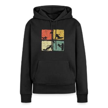 Kitesurf Kite Je Ne peux pas Je Suis Kitesurf - Sweat à capuche Premium bio Femme - noir - Devant - Julia (174cm)