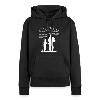Aus Was Sind Clouds Programmierer Coder - Frauen Premium Bio Hoodie - Schwarz - Vorne - Julia (174cm)