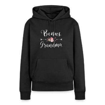 Bonus Grandma Grandmother Grandparents Day - Women’s Premium Organic Hoodie - black - Front - Julia (174cm)