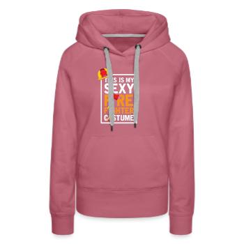 costume sexy Firemen équipement vendange - Sweat à capuche Premium bio Femme - mauve - Devant - Isabella (175cm)