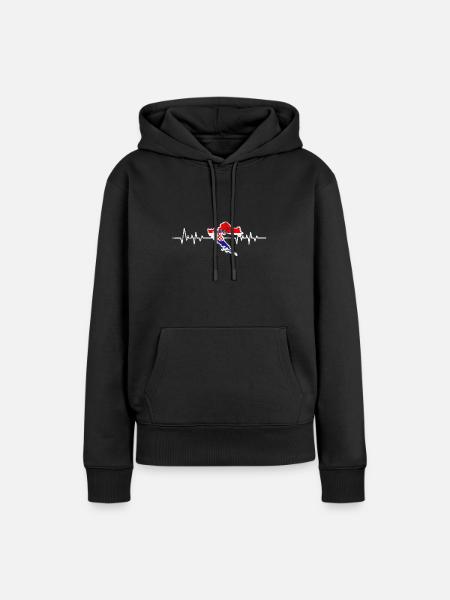 Kroatien - Frauen Premium Bio Hoodie - Schwarz