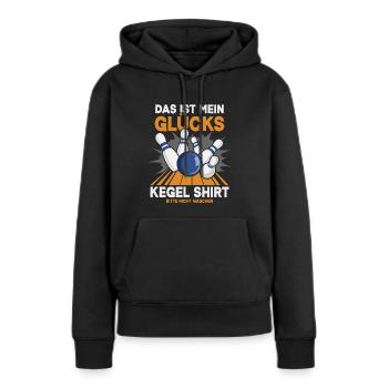 Kegeln Kegler Kegel Kegelbahn Kegeltour - Frauen Premium Bio Hoodie - Schwarz - Vorne - Julia (174cm)