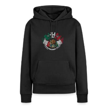 Mexiko - Frauen Premium Bio Hoodie - Schwarz - Vorne - Julia (174cm)