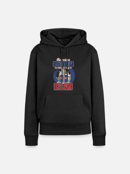 Island - Frauen Premium Bio Hoodie - Schwarz