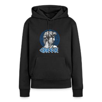 Griechenland Grieche Athen Antike Heimat - Frauen Premium Bio Hoodie - Schwarz - Vorne - Julia (174cm)