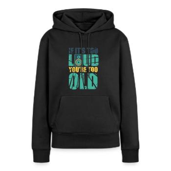 Musik Musiker Bass Boxen Geschenk Kopfhörer - Frauen Premium Bio Hoodie - Schwarz - Vorne - Julia (174cm)