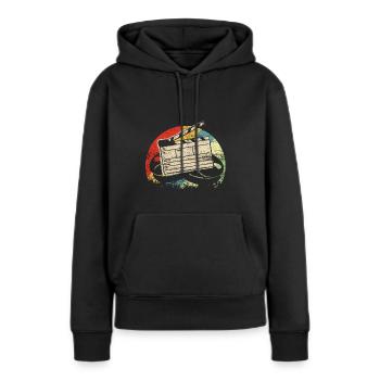Filmproduzent Filmklappe - Frauen Premium Bio Hoodie - Schwarz - Vorne - Julia (174cm)
