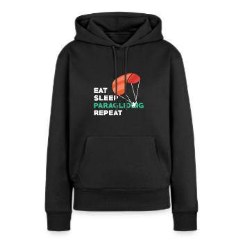 Paragliding - Frauen Premium Bio Hoodie - Schwarz - Vorne - Julia (174cm)