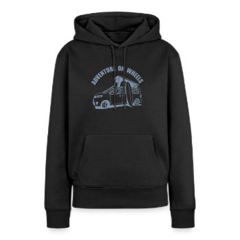 Adventure on Wheels Van - Frauen Premium Bio Hoodie - Schwarz - Vorne - Julia (174cm)