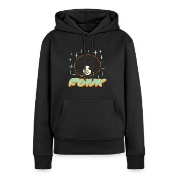 Funk - Queen Style - Women’s Premium Organic Hoodie - black - Front - Julia (174cm)