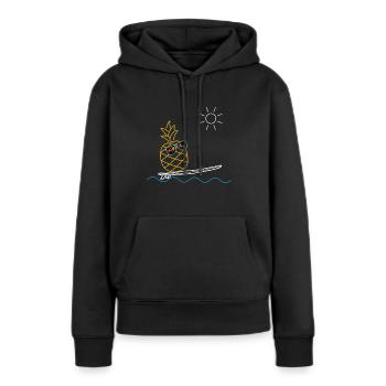 Summer Vibes - Frauen Premium Bio Hoodie - Schwarz - Vorne - Julia (174cm)