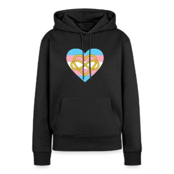 Polyamory Infinity Heart Trans Pride - Women’s Premium Organic Hoodie - black - Front - Julia (174cm)