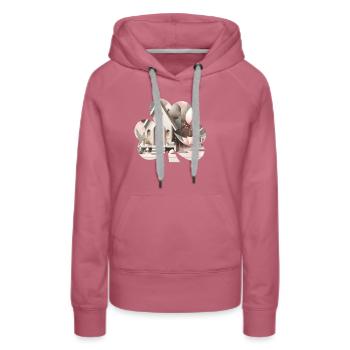 Cottagecore Kleeblatt Landleben Naturliebhaber - Frauen Premium Bio Hoodie - Malve - Vorne - Isabella (175cm)