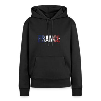 Frankreich Europa Flagge blau weiß rot Flaggen - Frauen Premium Bio Hoodie - Schwarz - Vorne - Julia (174cm)