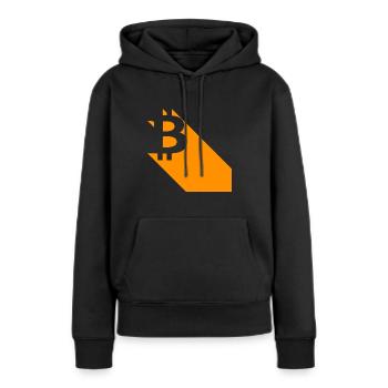 Bitcoin - Frauen Premium Bio Hoodie - Schwarz - Vorne - Julia (174cm)