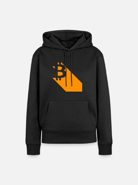 Bat Bitcoin - Frauen Premium Bio Hoodie - Schwarz