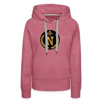 Eichsegel Napoleon 2 - Frauen Premium Bio Hoodie - Malve - Vorne - Isabella (175cm)