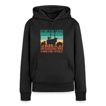 Naturefriend Climate Protection Vegan Eco Organic Pro Vegan - Women’s Premium Organic Hoodie - black - Front - Julia (174cm)
