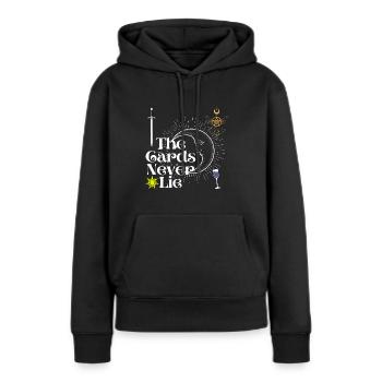 Tarot Card Reader Deck Sun Moon Wands Pentacle Cup - Women’s Premium Organic Hoodie - black - Front - Julia (174cm)
