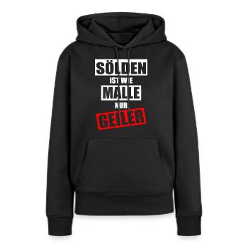 Sölden Apres Ski - Frauen Premium Bio Hoodie - Schwarz - Vorne - Julia (174cm)