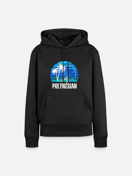 POLYNESISCHEN - Frauen Premium Bio Hoodie - Schwarz