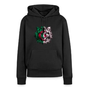 Algerien - Frauen Premium Bio Hoodie - Schwarz - Vorne - Julia (174cm)
