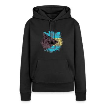 Bahamas - Sweat à capuche Premium bio Femme - noir - Devant - Julia (174cm)