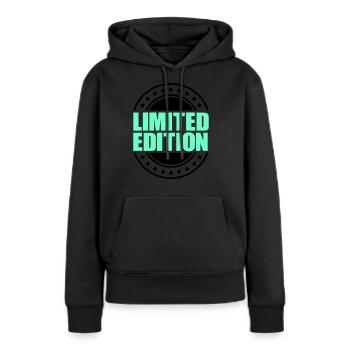 limited edition - Frauen Premium Bio Hoodie - Schwarz - Vorne - Julia (174cm)