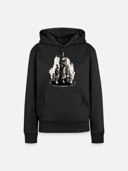 Besiegter Gegner - Frauen Premium Bio Hoodie - Schwarz