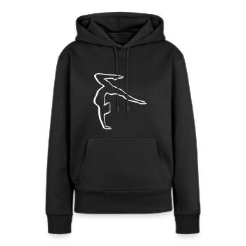 Gymnaste, gymnaste - Sweat à capuche Premium bio Femme - noir - Devant - Julia (174cm)