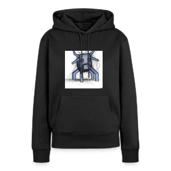 Crazy Doge - Frauen Premium Bio Hoodie - Schwarz - Vorne - Julia (174cm)