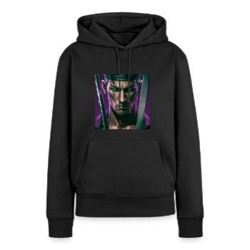 Ninja - Sweat à capuche Premium bio Femme - noir - Devant - Julia (174cm)