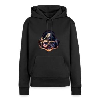 Geekhead-Zombie - Frauen Premium Bio Hoodie - Schwarz - Vorne - Julia (174cm)