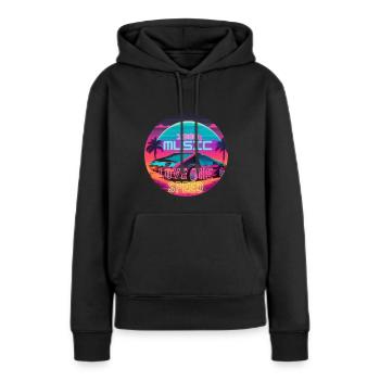 1980s Car Motive Retro Arcade Style - Frauen Premium Bio Hoodie - Schwarz - Vorne - Julia (174cm)