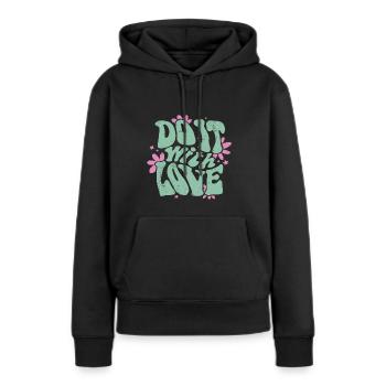 Do it with Love - Frauen Premium Bio Hoodie - Schwarz - Vorne - Julia (174cm)
