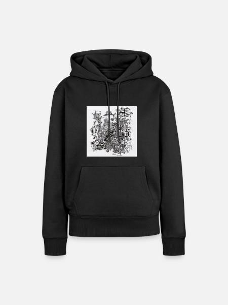 240205 2 - Frauen Premium Bio Hoodie - Schwarz