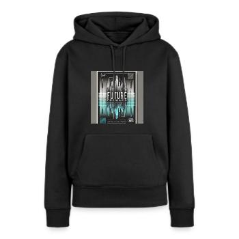 Future Forward - Déclaration - Ondes positives - Sweat à capuche Premium bio Femme - noir - Devant - Julia (174cm)