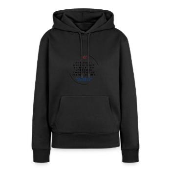 Pas de peur - Sweat à capuche Premium bio Femme - noir - Devant - Julia (174cm)