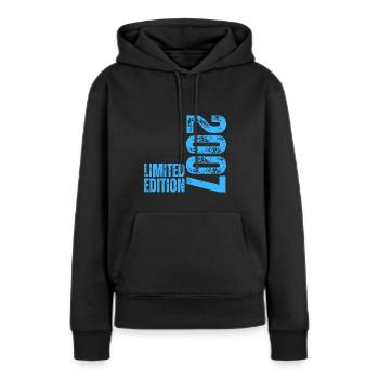 Limited Edition 2007 18. Geburtstag Geschenk - Frauen Premium Bio Hoodie - Schwarz - Vorne - Julia (174cm)