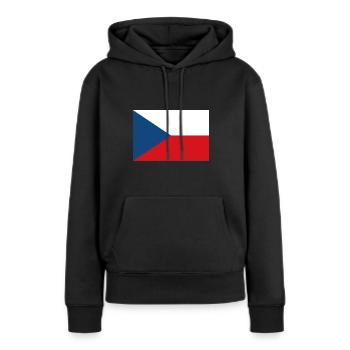 Czech Czech flag flag - Women’s Premium Organic Hoodie - black - Front - Julia (174cm)